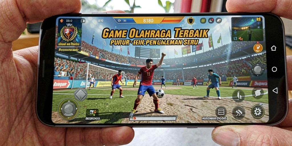 Tangkapan layar 8180 menampilkan aksi olahraga yang mendebarkan dan gameplay intens.