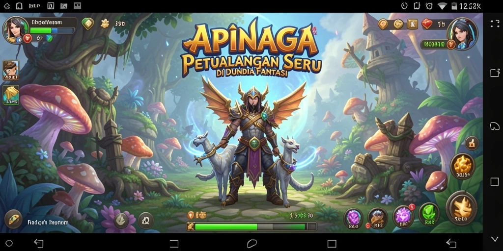 Screenshot APINAGA menampilkan aksi seru dalam petualangan dunia fantasi.
