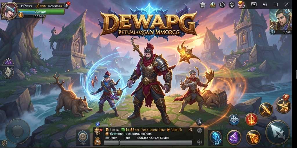 Screenshot menunjukkan gameplay seru di dunia DEWAPG MMORPG.