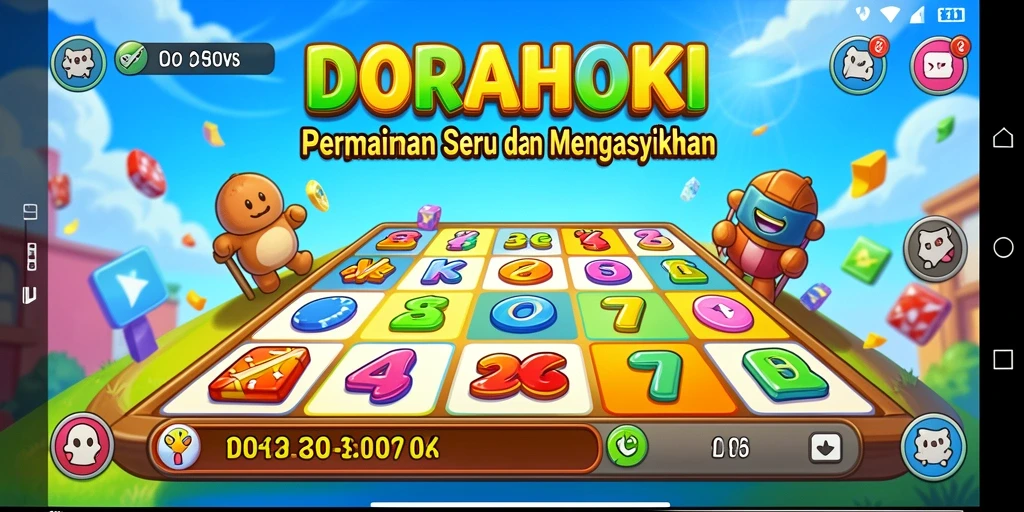 Tampilan gameplay seru DORAHOKI dengan kartu Bingo