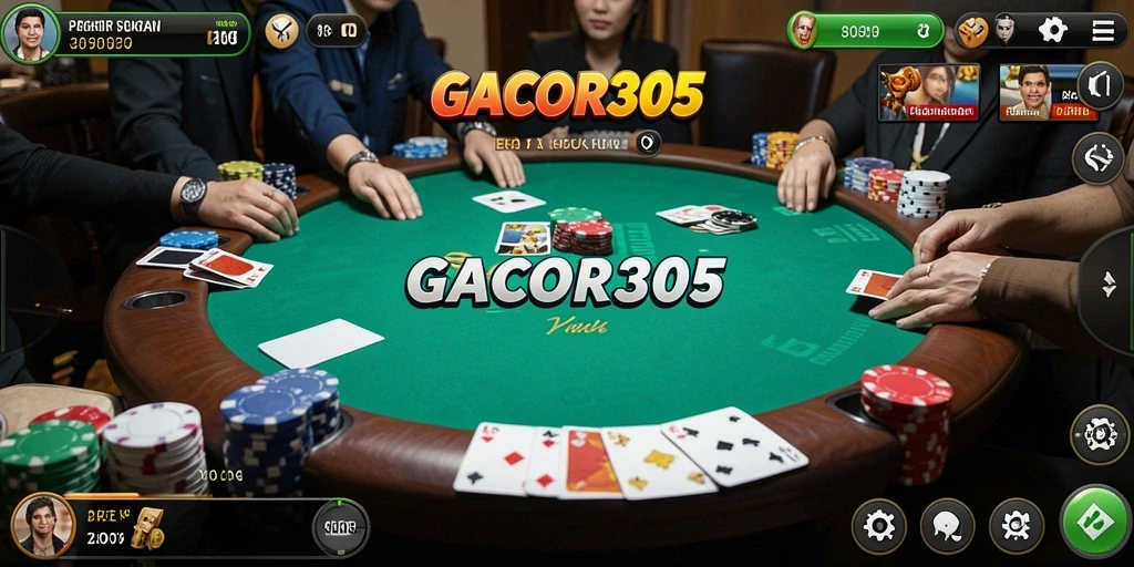 Screenshot utama GACOR305 menampilkan pengalaman bermain Poker yang mendebarkan.