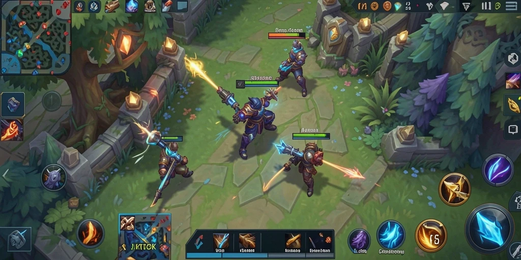 Tampilan gameplay JKTOK yang penuh aksi di arena pertempuran.