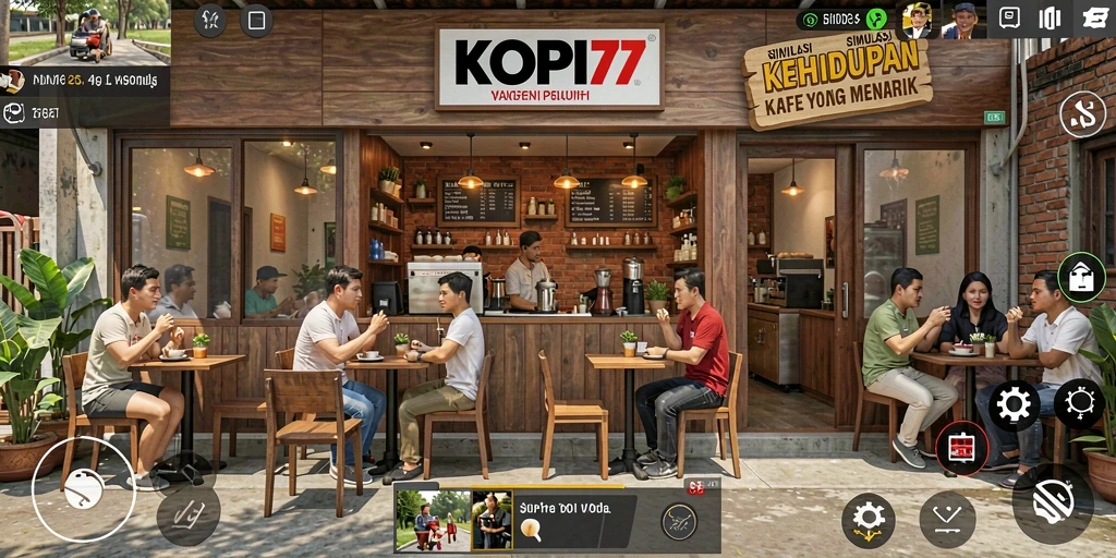 Tampilan gameplay KOPI77 yang penuh warna dan interaktif.