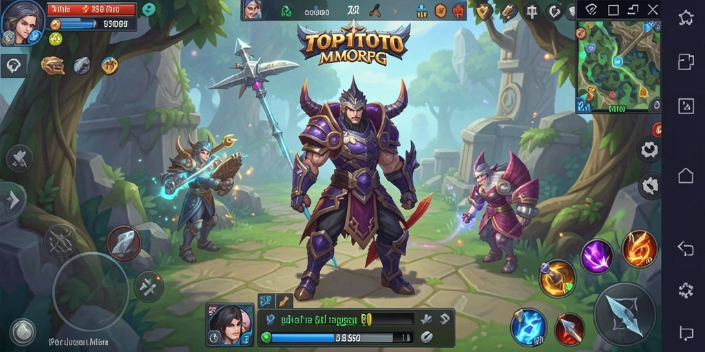 Tangkapan layar gameplay seru dari TOP1TOTO dalam petualangan MMORPG.