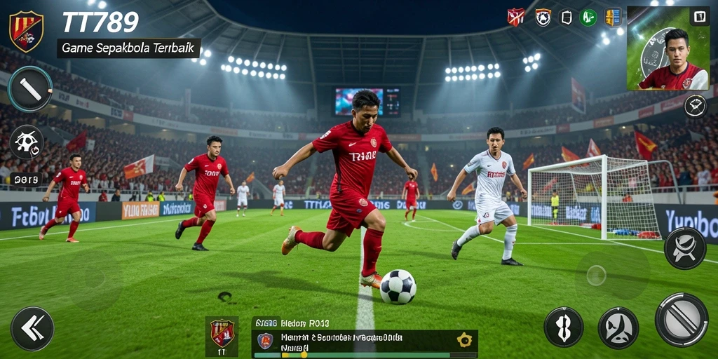 Tampilan gameplay TT789 yang mendebarkan dengan aksi sepakbola nyata.