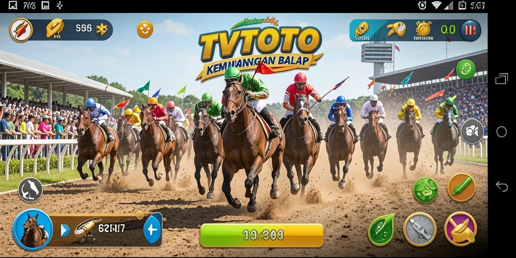 Tampilan gameplay balap motor yang mendebarkan di TVTOTO.