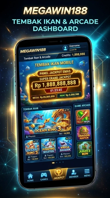 Tampilan utama aplikasi megawin188 yang memudahkan pengunduhan.